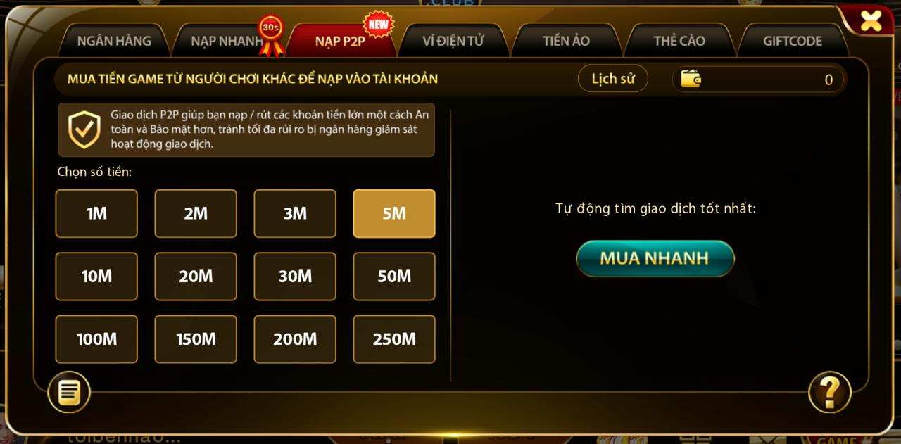 nạp p2p