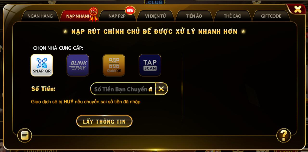 nạp nhanh tại hitclub
