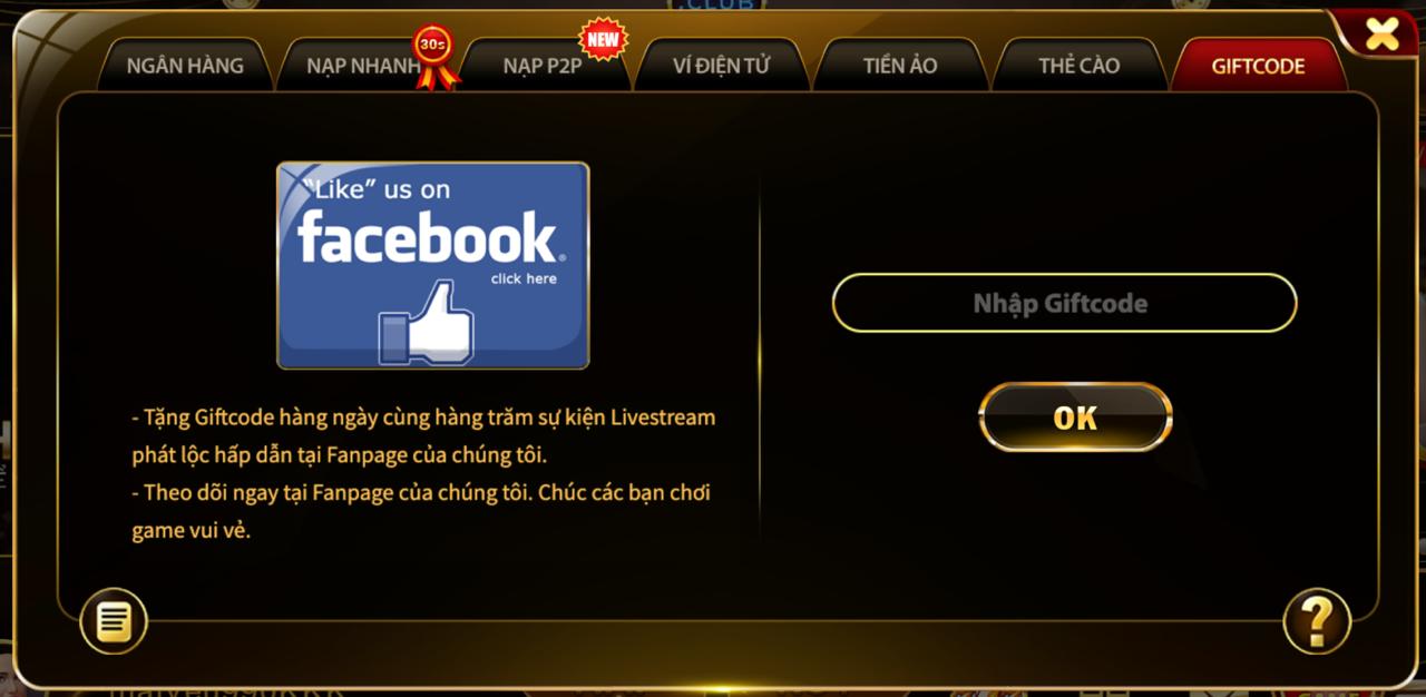 nạp giftcode