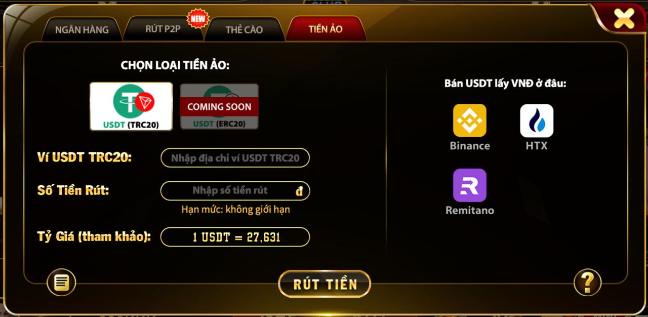 r&uacute;t tiền ảo hitclub